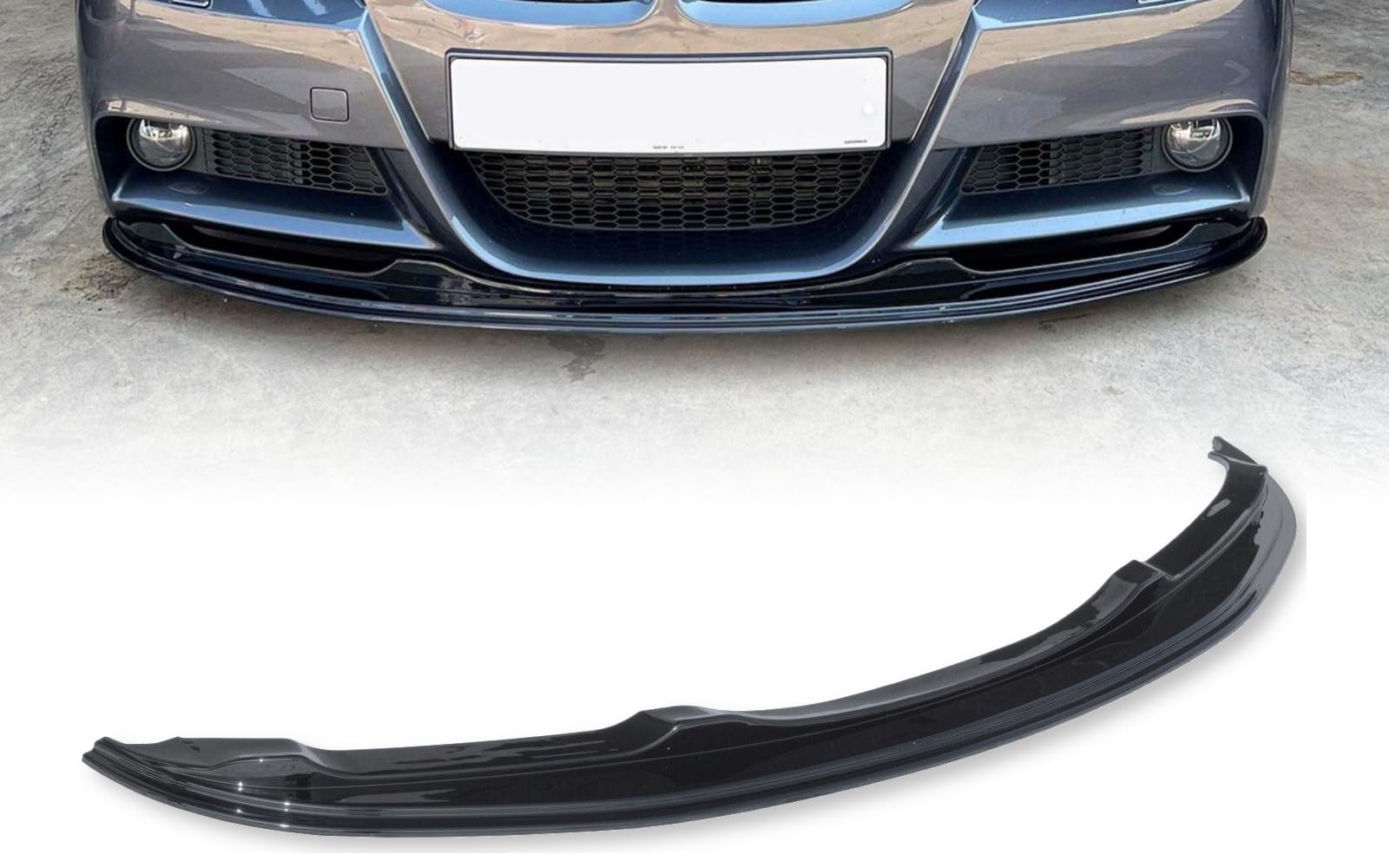 MpTuned E90 E91 LCI Frontstoßstangenspoiler glänzend schwarz 3er LCI 2009 2010 2011 2012 2013 Limousine M Sport