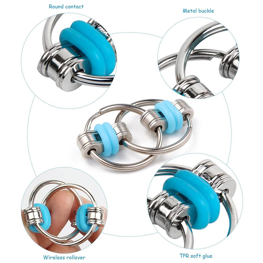 Fidget Toys RHQFDM 2 Piece Stress Relief Chain Toy - Infinite Flip