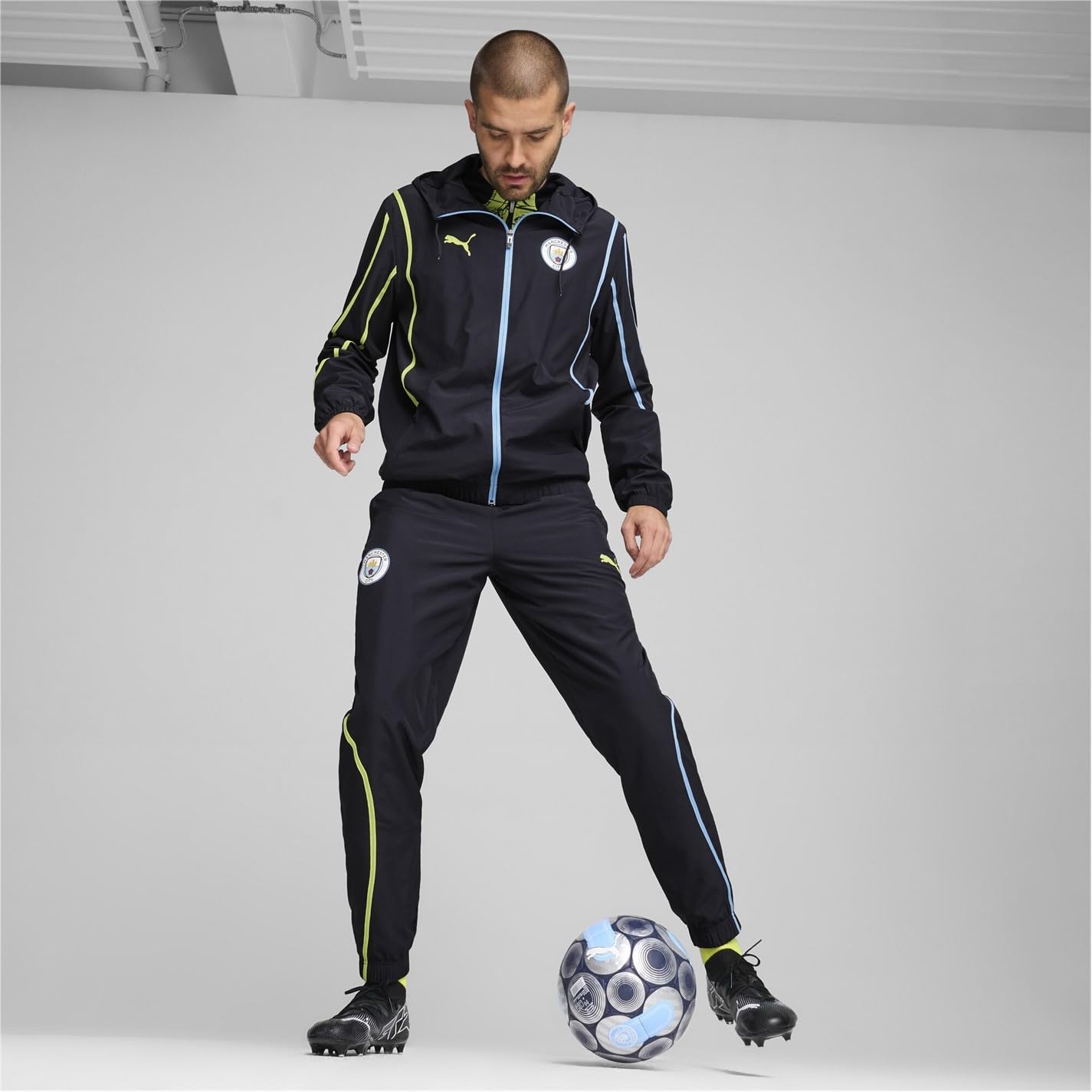 PUMA Giacca da uomo in tessuto pre-partita Manchester City 2024 2025