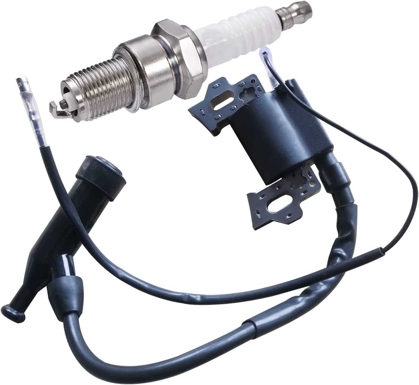 Ignition Coil Spark Plug Replacement Fit for Champion Power 196cc 6.5HP 3500 4000 Watt Gasoline Engine Generator