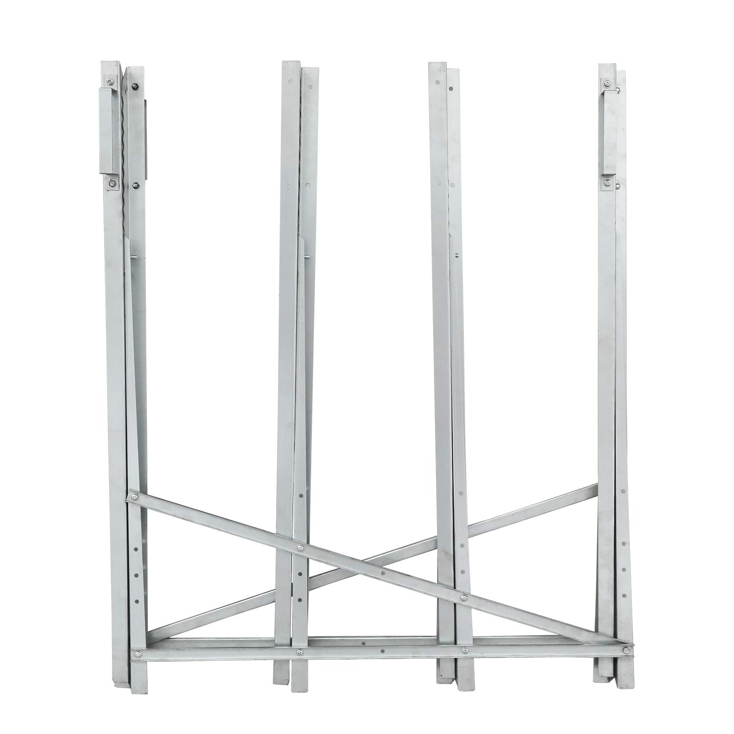 Jopassy Chevalet de sciage pour tronçonneuse - Peu encombrant et charge jusqu'à 150 kg - Robuste et pliable - Tôle galvanisée pour résistance à l'humidité et à la corrosion - 81 x 80 x 80 cm