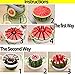 Watermelon Slicer 15'' Large Stainless Steel Fruit Melon Slicer Cutter Peeler Corer Server for Home