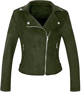 green faux leather jacket
