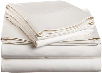 Superior 1500 Thread Count Queen Bed Sheet Set, Solid, Deep Pocket, Single Ply, White