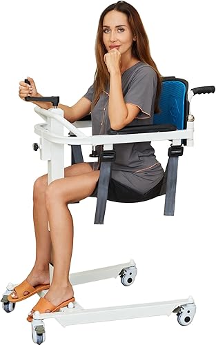 Miniatura 1 de Elevador de transferencia portátil para pacientes para silla de ruedas de transporte en casa, elevador de transferencia de altura ajustable del