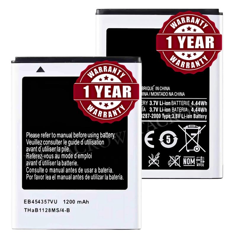 Image of Original EB454357VU Battery Compatible for Samsung Galaxy Y S5360 - (1200mAh) - 1 Year Warranty BC45