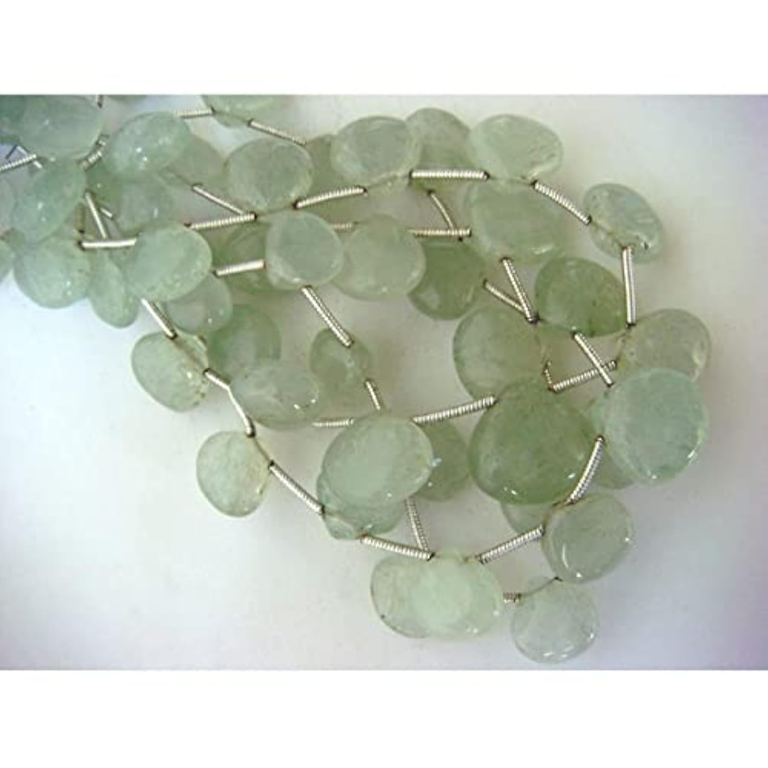 Aquamarine heart briolettes lot perles aigue-marine 8mm 12mm bijoux