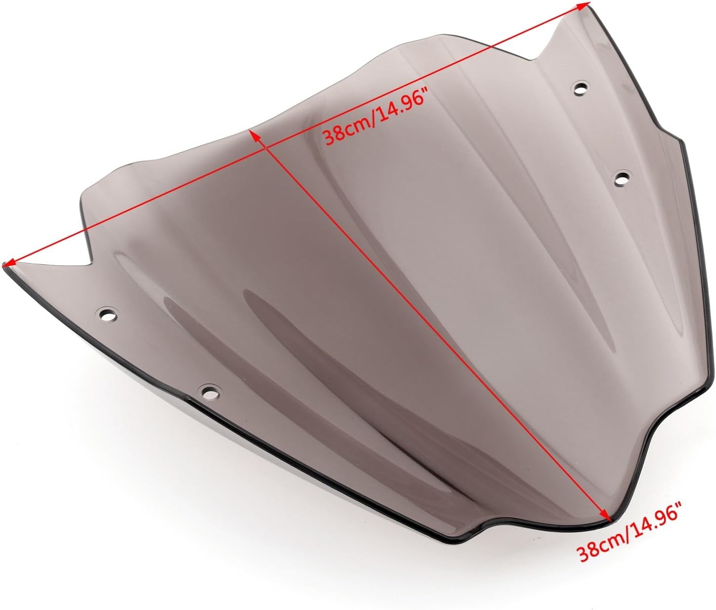 Universal Motorcycle Windshield Windscreen 7/8" 22MM 1" 25MM Handlebar Mount for HONDA CBR500R CB500F CRF250L, for YAMAHA YZF-R3 MT-07, for KAWASAKI Ninja400 Z650, for SUZUKI SV650
