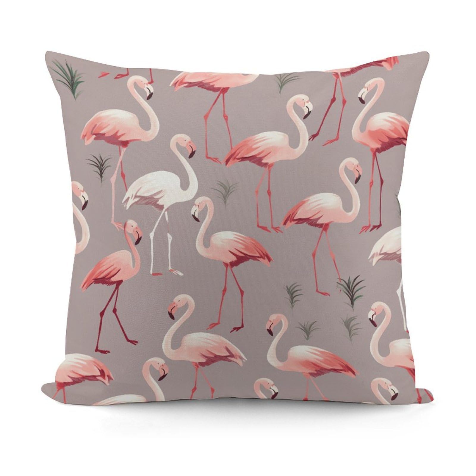 VstaDank Pink Flamingo Pattern Throw Pillow Covers Fade-Resistant Plush Pillow Case Cozy Square Cushion Case Removable Pillowcase Exquisite Pillow Shams Soft Pillow Protector 18"x18"