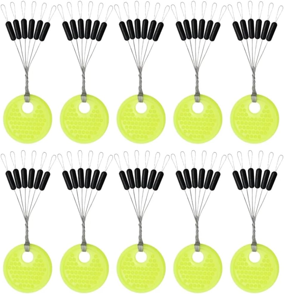 Rubber Oval Stopper Fishing Buoy(60pcs 10 Group B,L)