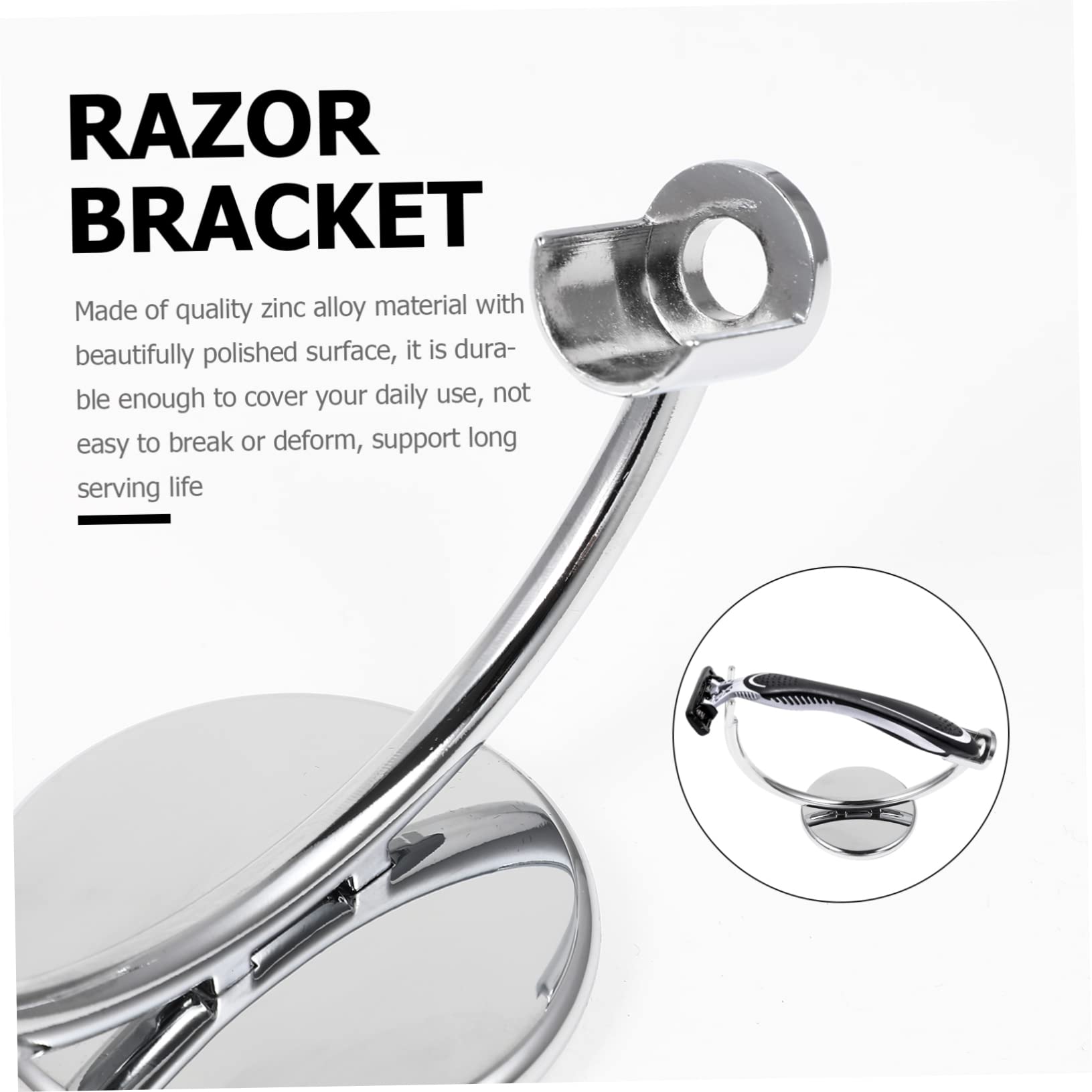 minkissy 3 Pcs Men's Razor Stand for Straight Razor Portable Beard Shaving Tool Stand