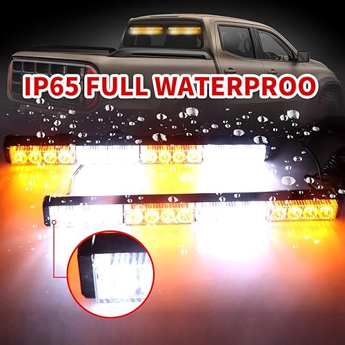 Miniatura 4 de Nrgedzam LED de asesor de tráfico para camiones, vehículos, luces de seguridad estroboscópicas para advertencia de peligro de emergencia de