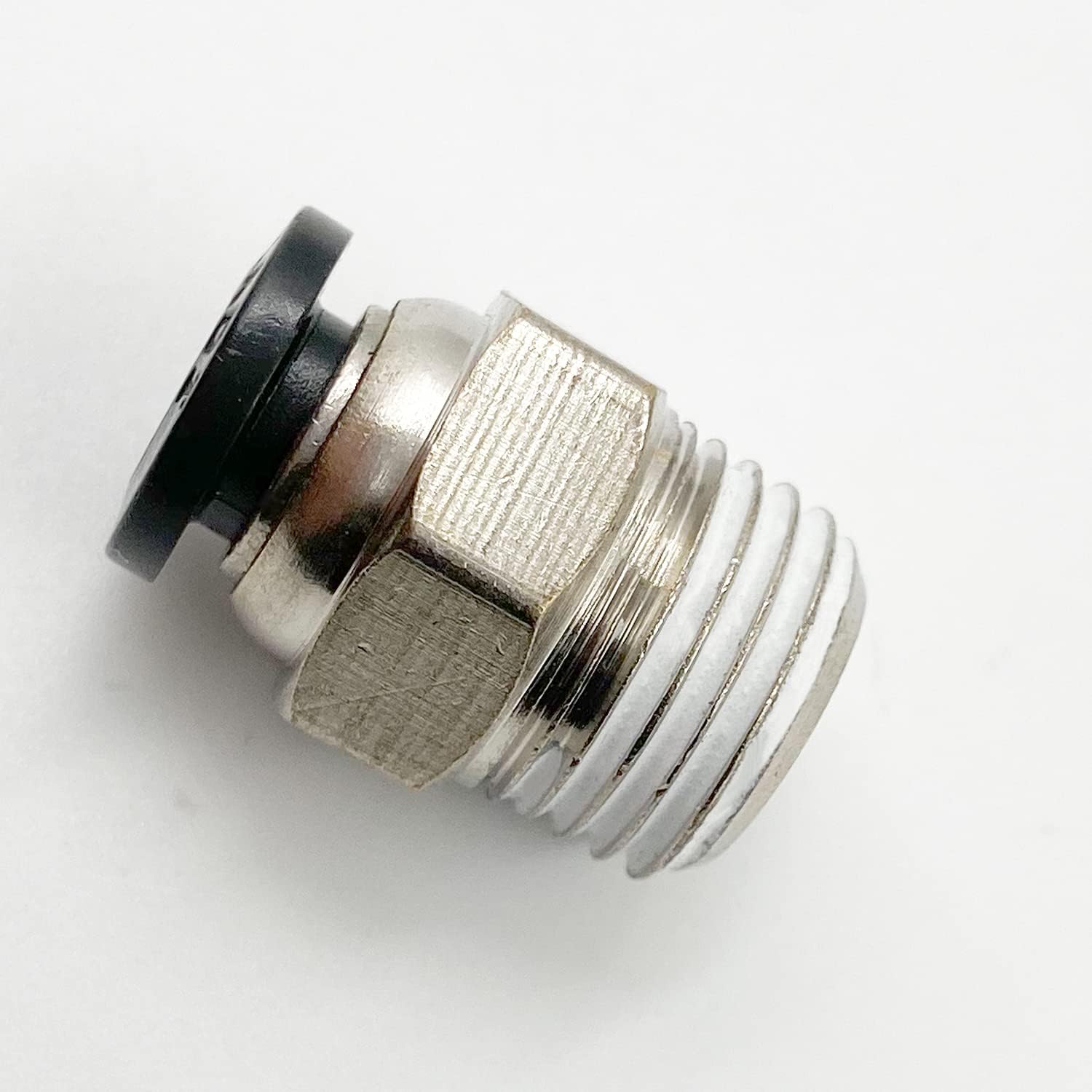 1/4" PT Male Thread 6mm Straight Pneumatic Push in Quick Fitting Connectors for PETF Tube 10Pcs