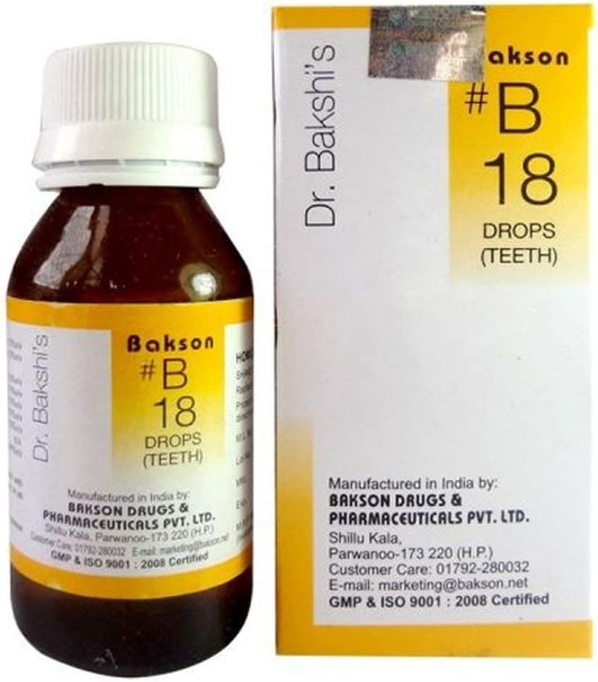 Bakson Homeopathic B18 Drops (30ml) for Teeth- by Shopworld2