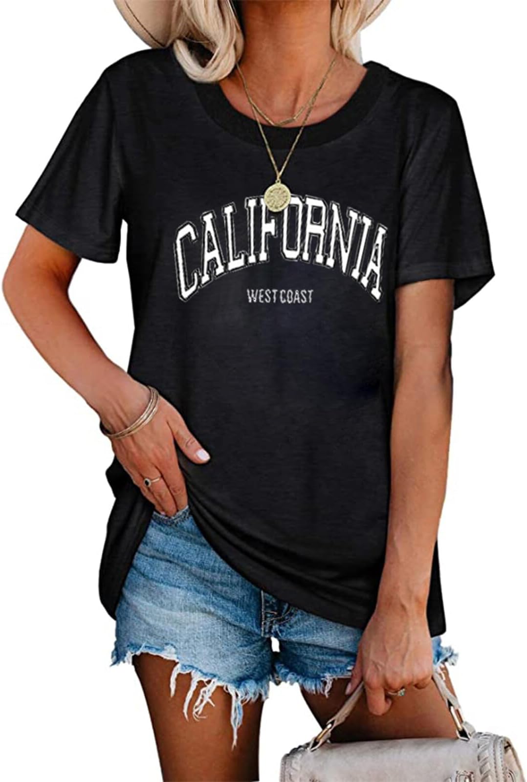 TAKEYALMountain Graphic T-Shirts for Women Short Sleeve Camping Travel Shirt Casual Tees Tops