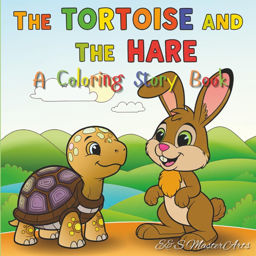 The Tortoise and the Hare: A Coloring Story Book