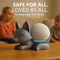 Vista 6 de Sleeping Fox Stand – 3D Printed Echo Dot Stand & Alexa Stand, Decorative Smart Speaker Alexa Holder in Eco-Friendly PLA, Anti-Slip Base, Compatible