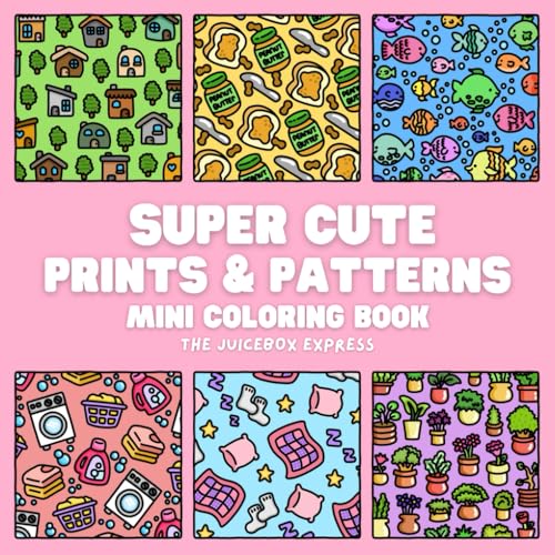 Super Cute Prints and Patterns Mini Coloring Book image 2