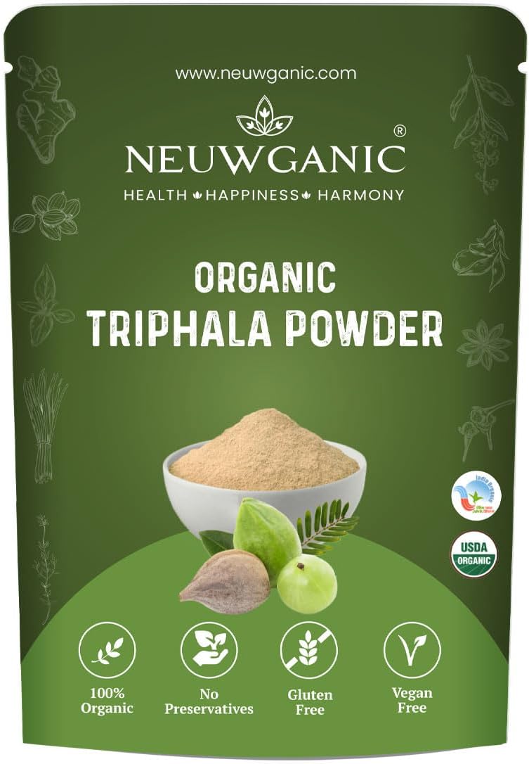 Neuwganic Organic Triphala Powder - 200 Gm - India Organic and USDA Organic C...