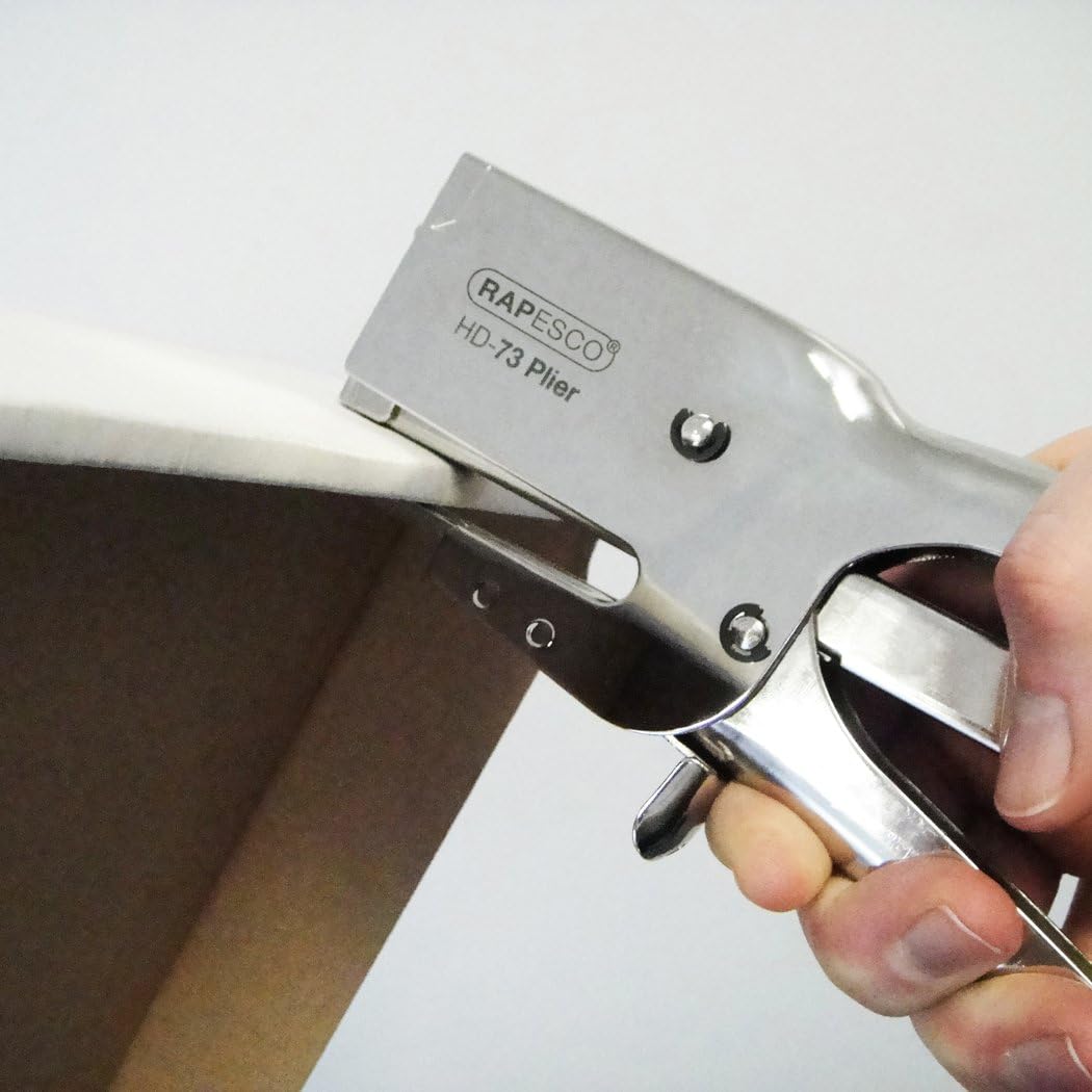 Rapesco Heavy-Duty 73 Packaging Plier Stapler, Uses 73 Type 1/4"-1/2" Staples, Metal (1169) : Office Products