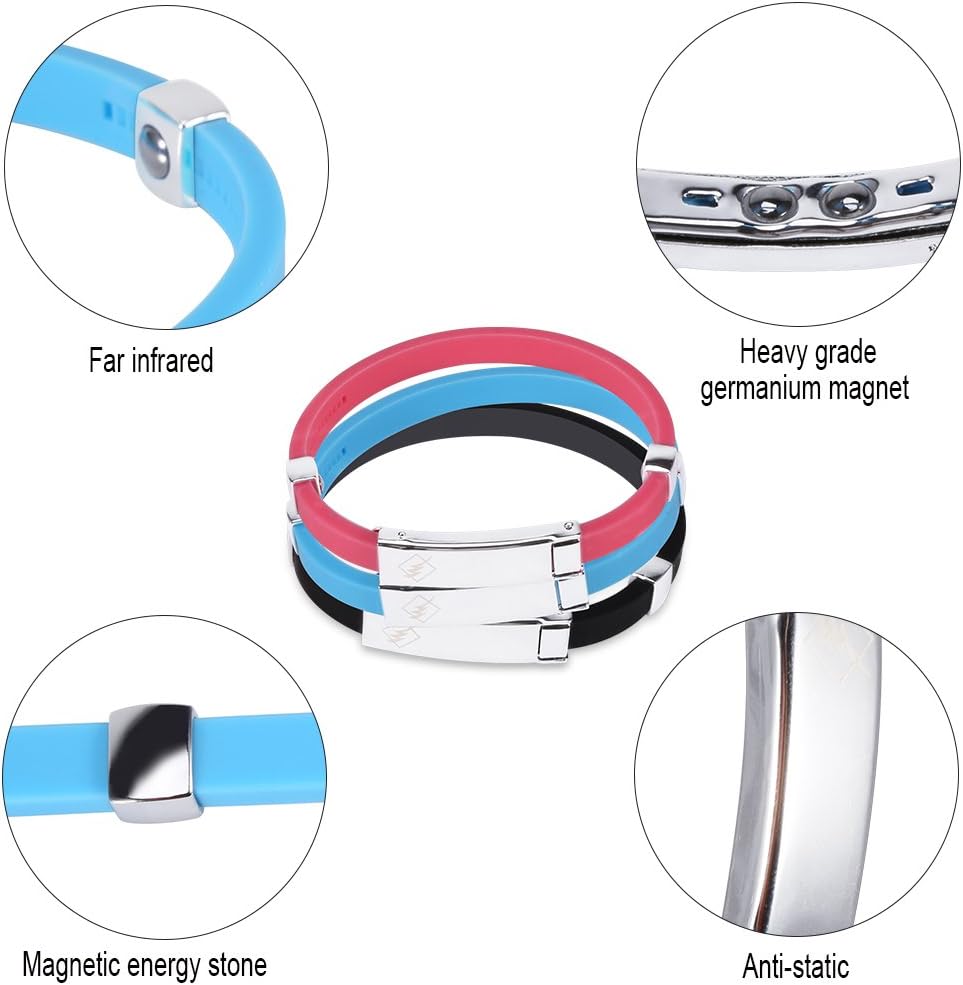 plplaaoo Cordless Anti Static Bracelet, Anti Static Wrist Strap, ESD Wrist Strap, Electrostatic ESD Discharge Cable Band Wrist Strap, 3Colors Anion Bracelet Antistatic Band, Finger cot Latex rubbe