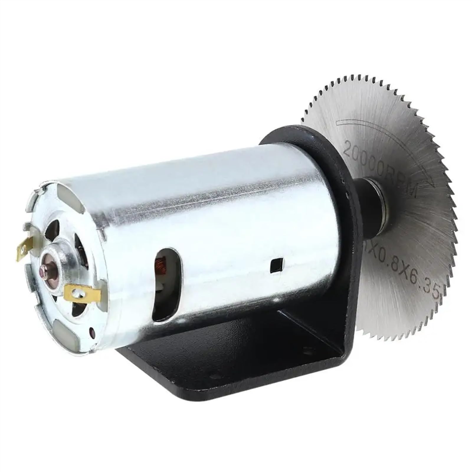 Zestaw stołowych pilarek tarczowych z silnikiem 24 V-555, uchwytem montażowym z łożyskiem kulkowym i brzeszczotem 60 mm do cięcia/polerowania/grawerowania