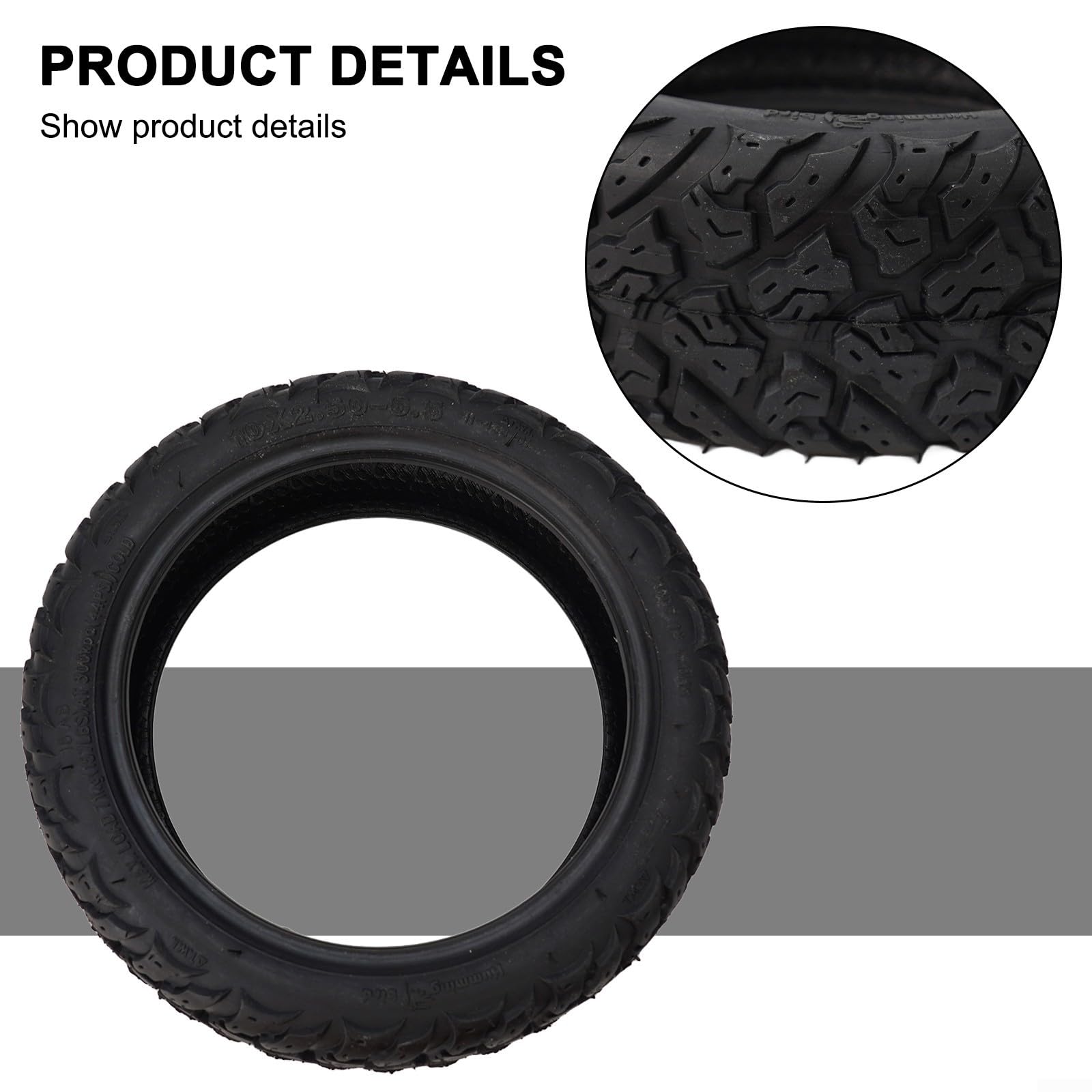 10 Inch 60 70-6 5 Tubeless Tire for Electric Scooter Off Road Replacement Tyre Compatible with Max G30E — view 6