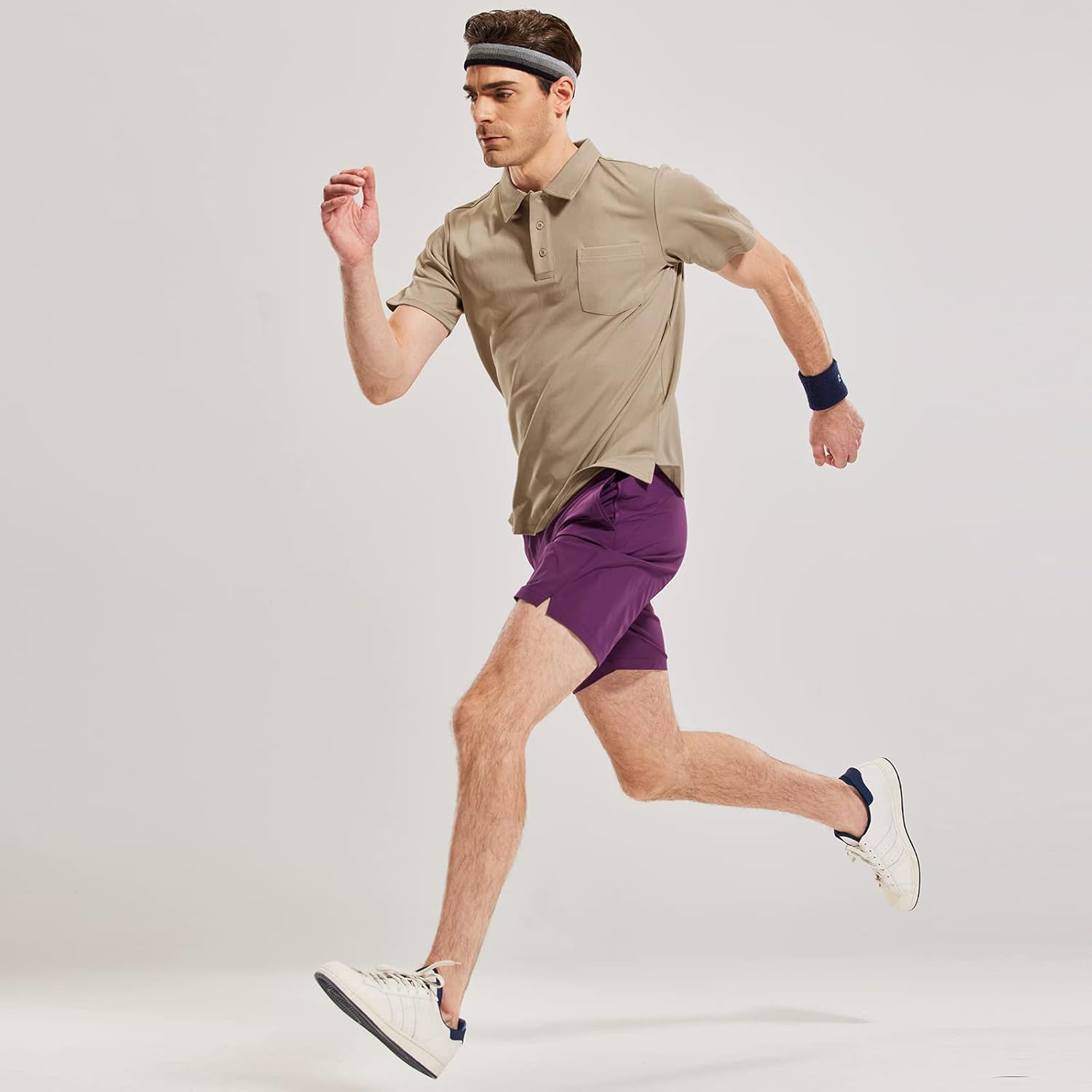 Haimont Men's Polo Shirts with Pocket Short Sleeve Quick Dry Moisture Wicking Golf Shirts Business Casual Work Polos - Image 3