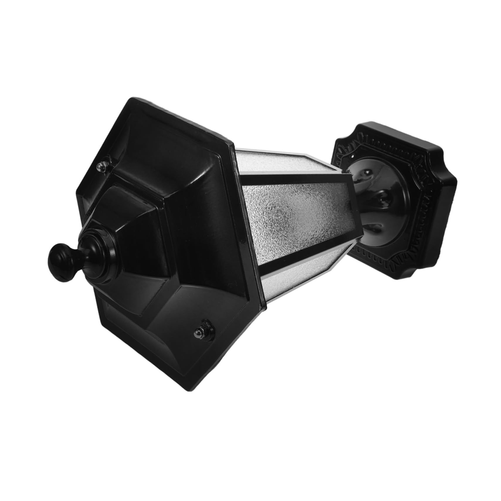Operitacx Lampada da Pilastro Esterno Design Esagonale Elegante in Metallo e Vetro Stile Villa Installazione Facile senza Lampadina Inclusa per Cortili