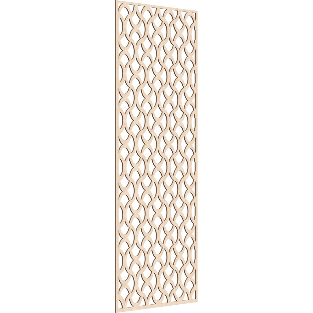 Resort Decorative Pierced Fretwork Wood Wall Panels, 33 3/8"W x 84 3/8"H x 1/4"T, Red Oak