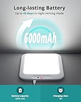 Vista 4 de wowatt: lámpara de techo recargable operada por batería, luz de sensor de movimiento para interiores, lámpara de ducha inalámbrica con mando a