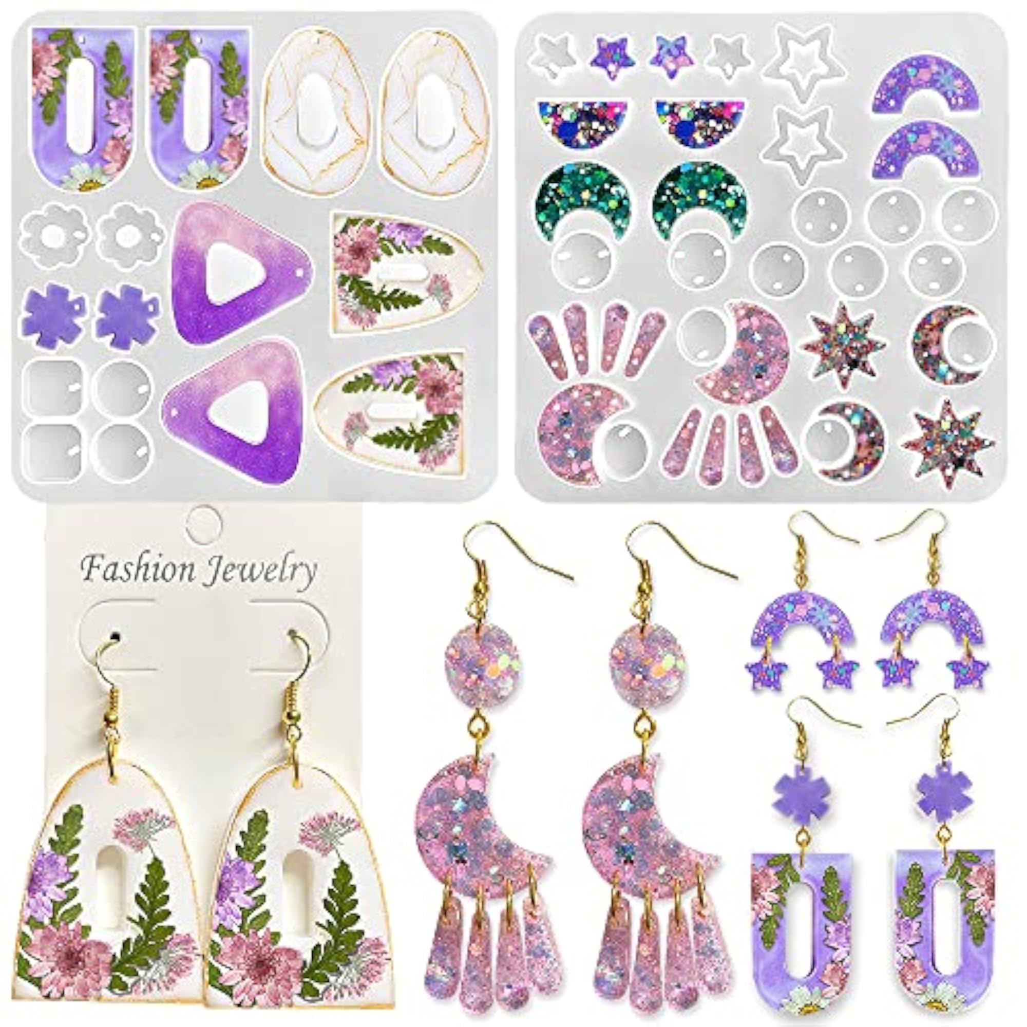 Multi Piece Dangle Earrings Silicone Mold for Crafting
