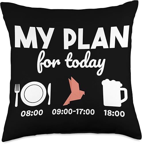 japanisch Vogel Natur basteln Geschenkidee Origami Paper Japan Throw Pillow 18x18 Multicolor disponible en Yaxa Costa Rica