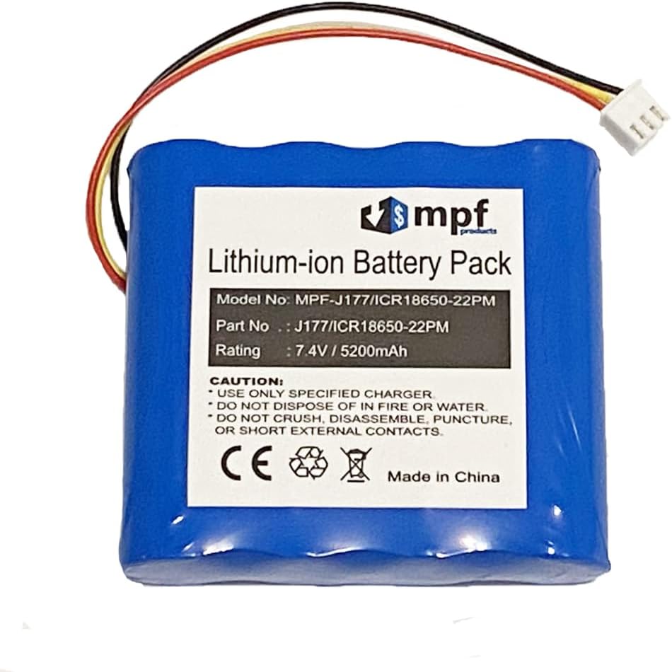 5200mAh J177/ICR18650-22PM, AE18650CM1-22-2P2S Battery Replacement Compatible with Klipsch KMC 1, KMC1, Braven 850, Braven BRV-HD Wireless Portable Bluetooth Speaker