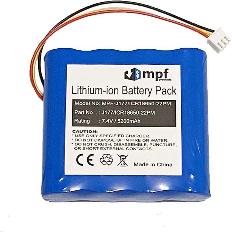 5200mAh J177/ICR18650-22PM, AE18650CM1-22-2P2S Battery Replacement Compatible with Klipsch KMC 1, KMC1, Braven 850, Braven BRV-HD Wireless Portable Bluetooth Speaker