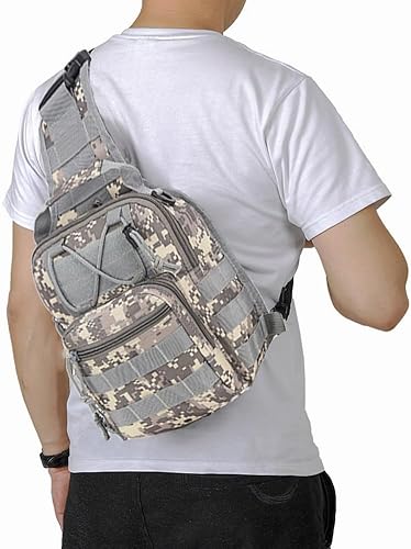 Miniatura 6 de NuCamper Mochila táctica para hombre, mochila de hombro militar Rover, bolsa de asalto Molle, bolsa de pecho para senderismo, viajes, Pythons Grain