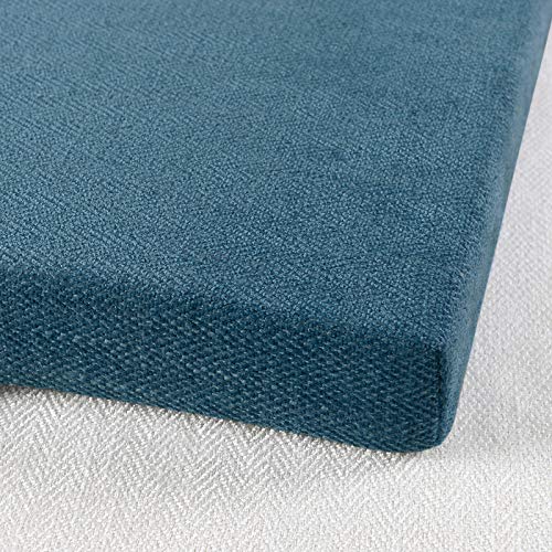 Baibu 14X14 Inches Stool Cushion Square With Ties Set Of 2, Non-Slip Bar Stool Cushion Square Seat Cushion With Machine Washable Cover - 2 Cushions Only (Blue, 14X14X1.5In) #TOP4