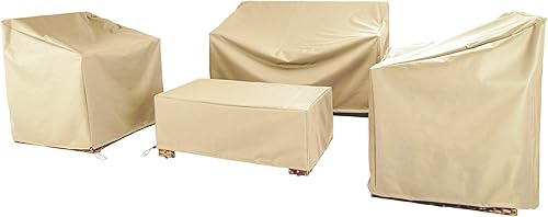 Fundas para Muebles de Patio, Funda para Muebles de Exterior Impermeable, Fundas de Juego de Muebles de Patio para Juego de Conversación al Aire