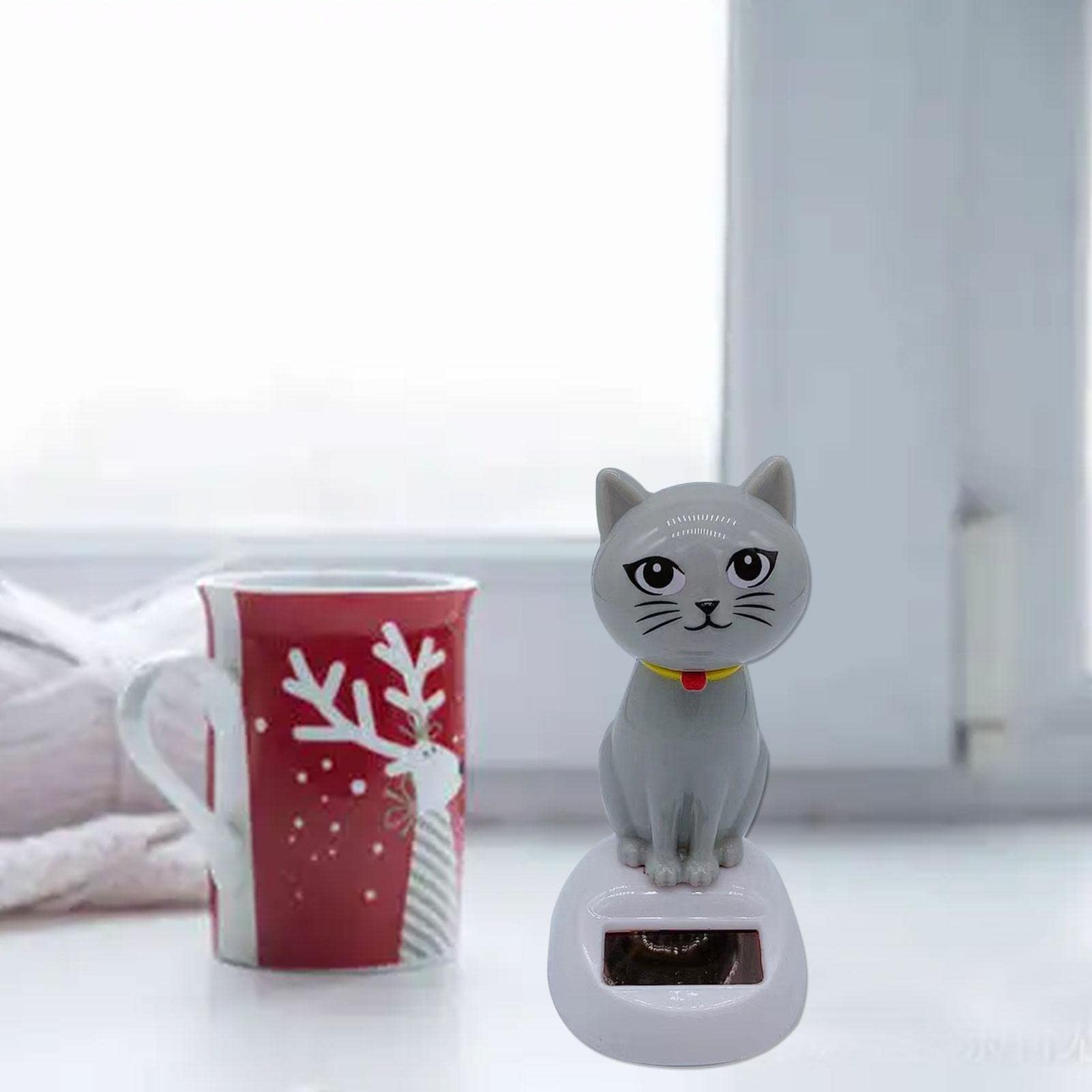 Jouet Solaire Chat Swing – Ornement Danseur à Énergie Solaire, Décoration Tableau De Bord, Bureau, Maison, Cadeau Mignon En ABS