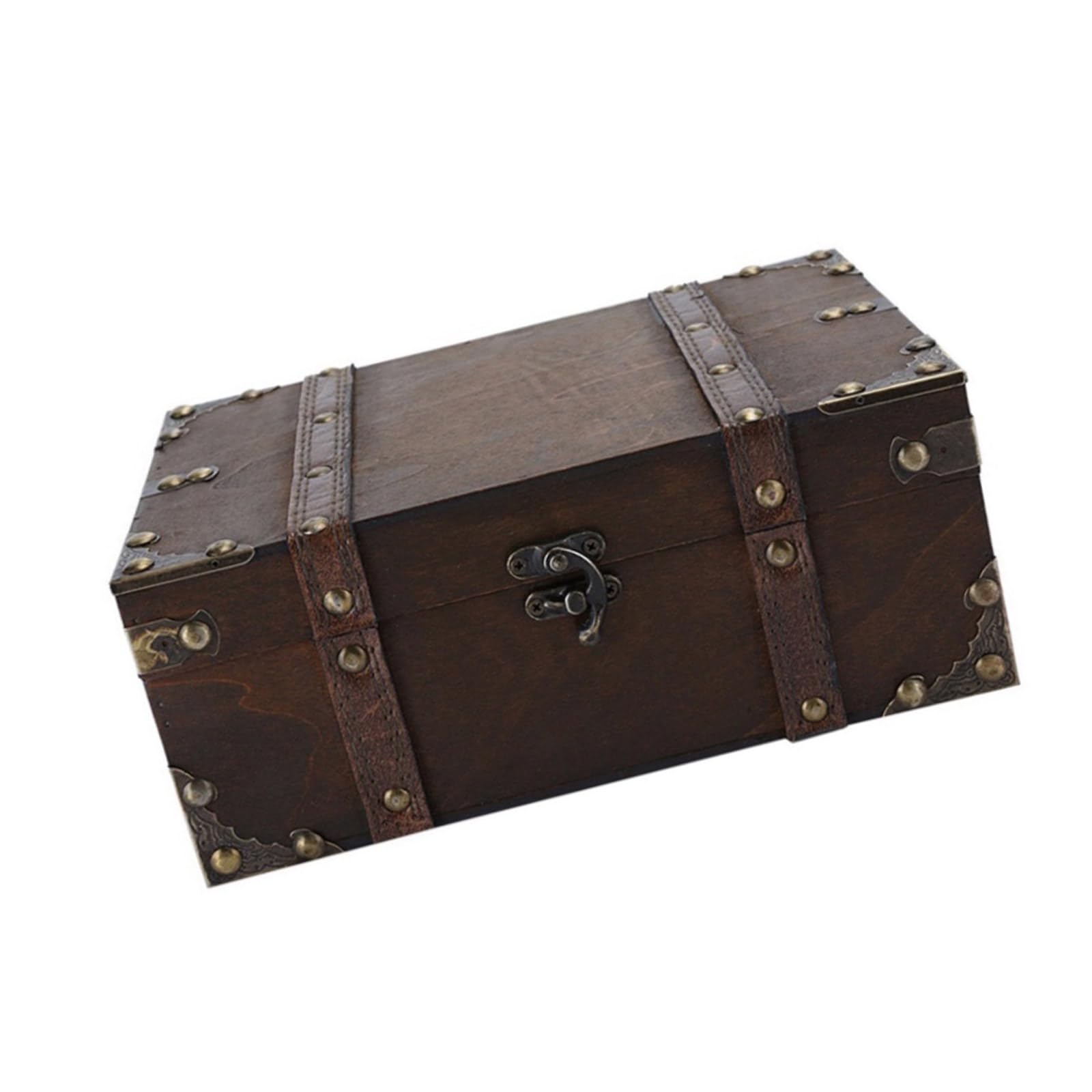 Tsophreniq Wooden Decorative Box for Jewelry Storage and Display Cabinet Keepsakes Chest with Mechanism Trinket Organiser Vintage Wooden Storage Box