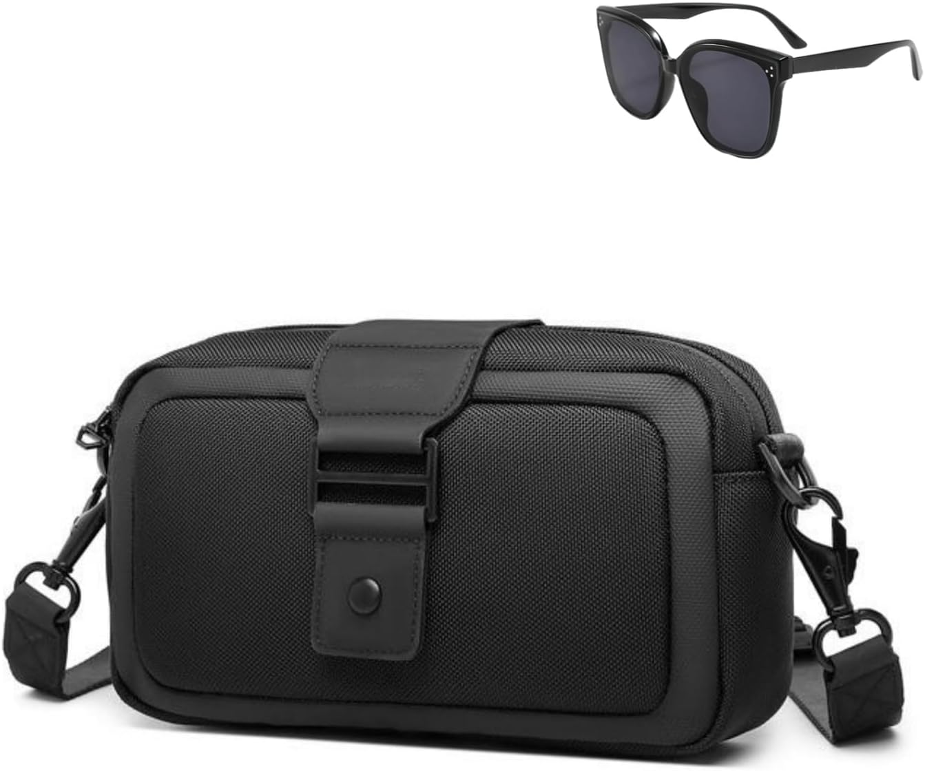 Men Waterproof Oxford Small Crossbody Bag,Large Capacity Sport Casual Shoulder Bag,Versatile Fashion Travel Sling Pack