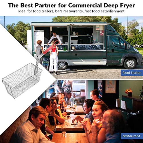 image for PNR PressNRelease WeChef 2Pcs Deep Fryer Baskets with non-slip Handle 