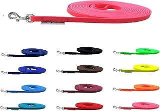 Schleppleine Biothane Hundeleine kleine Hunde 9mm 3m / 5m / 10m / 15m Hundeleine Biothane (1m OHNE Handschlaufe, Neonpink)