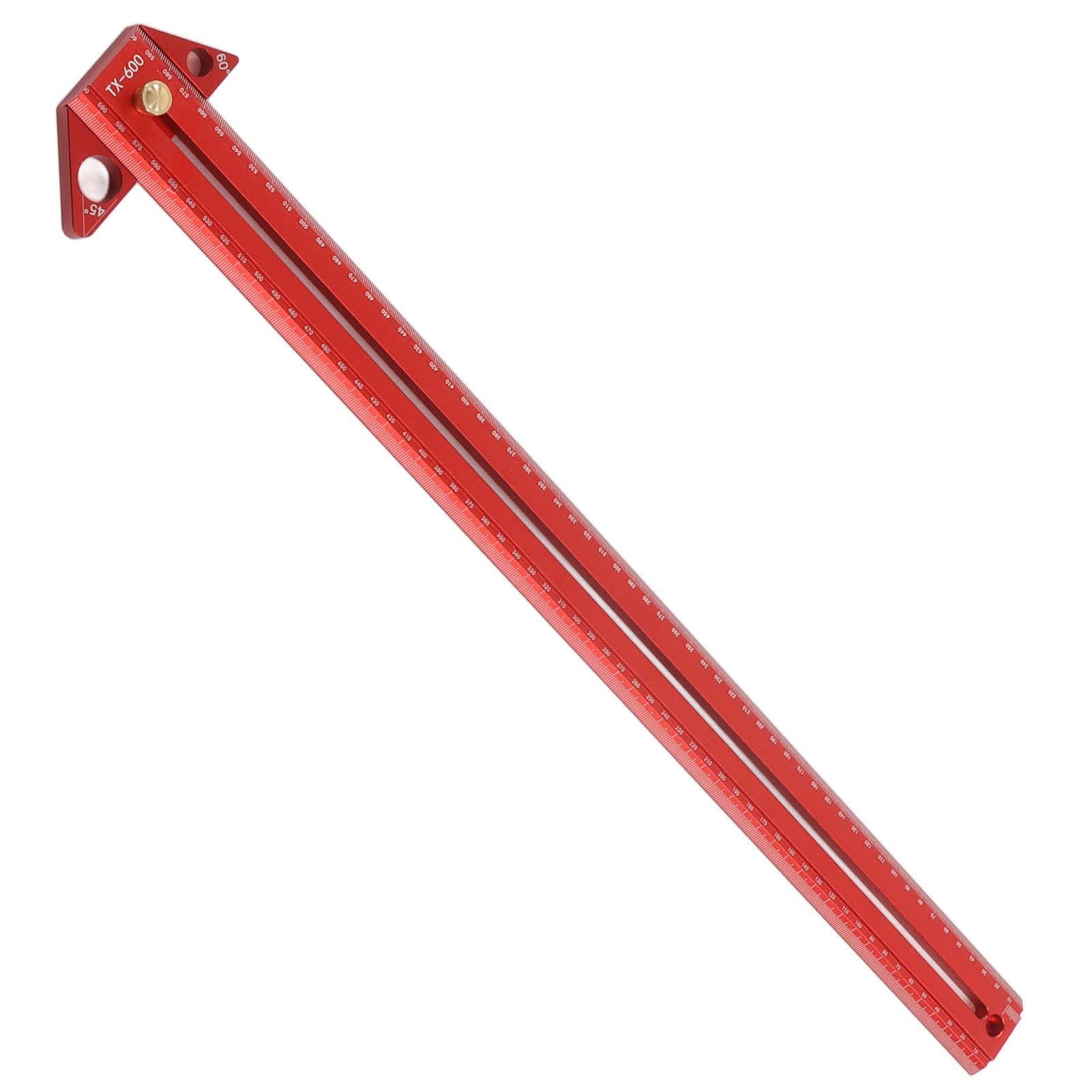 Linijka do pomiaru kąta w kształcie litery T do obróbki drewna Wielofunkcyjna aluminiowa stopowa przenośna linijka do pomiaru kąta (60 cm)