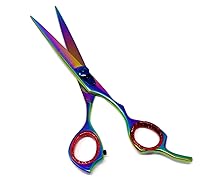 Vista 7 de Tijeras profesionales para adelgazar, texturizar, cortar, anillos de agarre cómodos con inserciones de tensión ajustable y dedos - Acero inoxidable