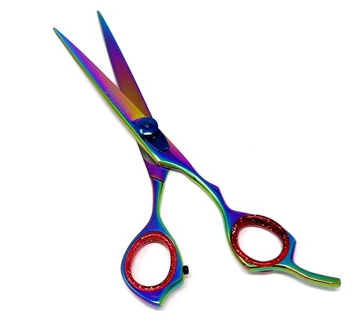 Miniatura 7 de Tijeras profesionales para adelgazar, texturizar, cortar, anillos de agarre cómodos con inserciones de tensión ajustable y dedos - Acero inoxidable