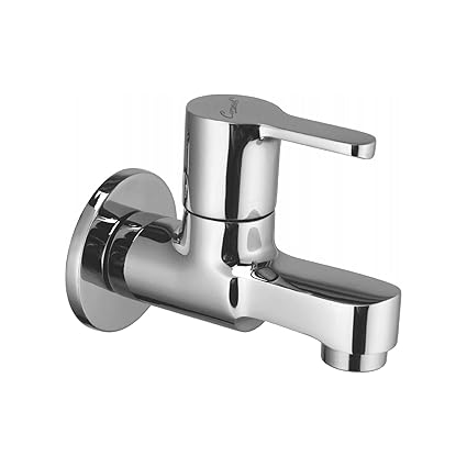 Coronet Shipra Brass Bib Cock with CP Flange: High-Performance Plumbing Fixture for Bathroom (Water-Saving) Modern Bathrooms Bathroom Fixtures Efficient Water Flow