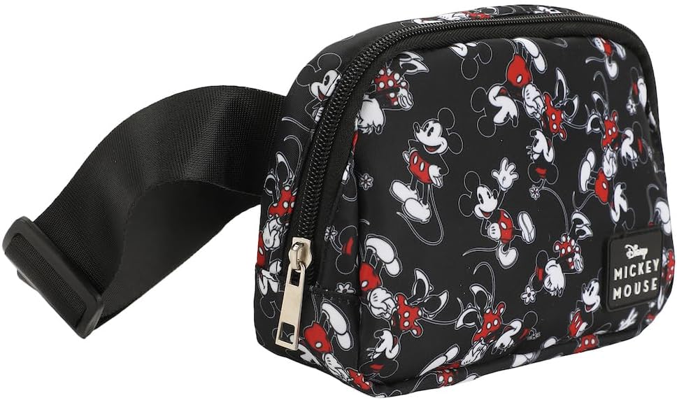 Disney Mickey & Minnie All-Over Print 19 Cm Black Fanny Pack