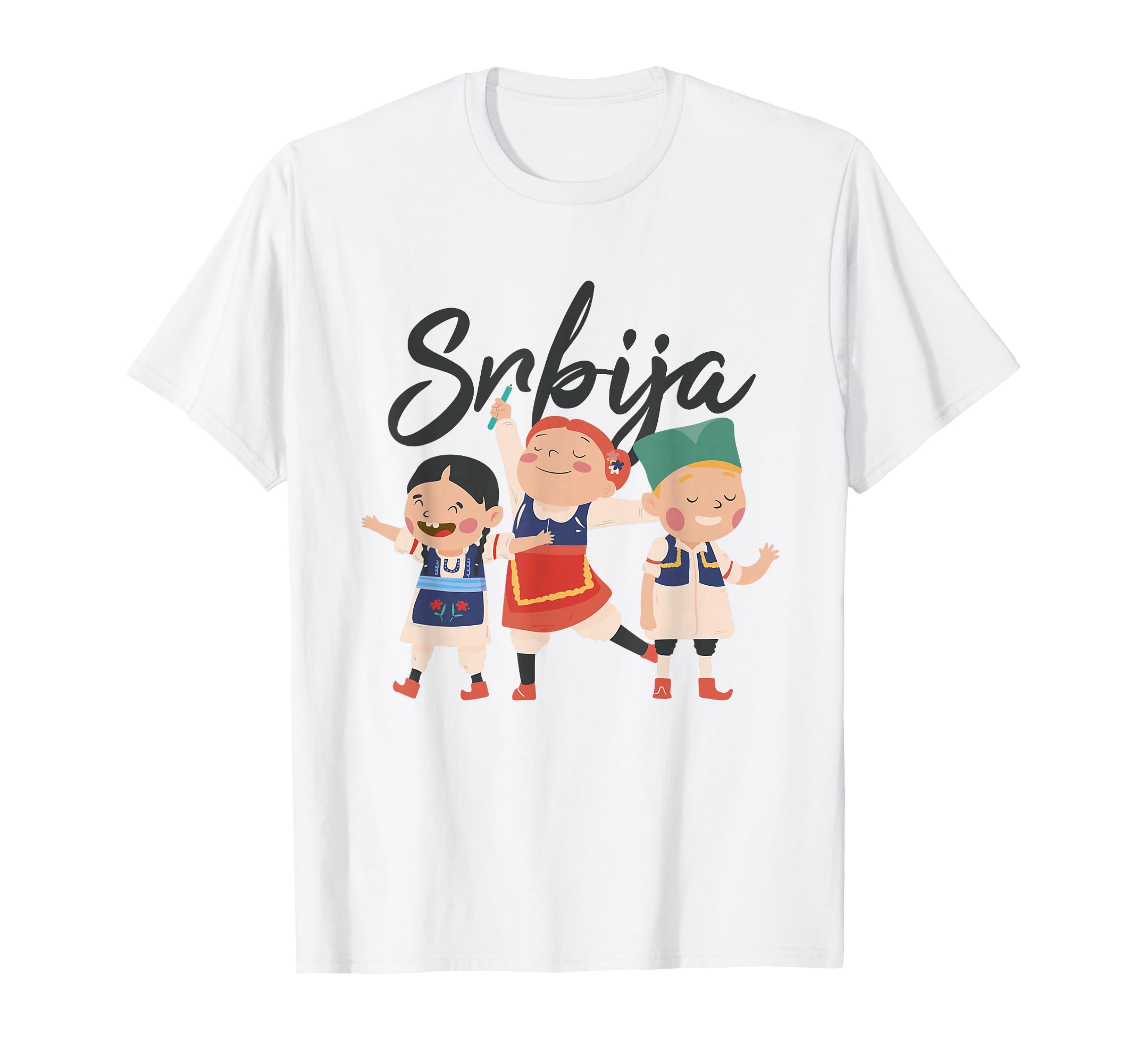 Srbija Serbian Kids Wearing Traditional Serbian Clothing T-Shirt