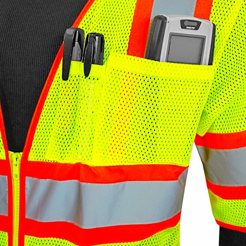 Jorestech Safety Vest Ansi/Isea 107-2015, Class 3 Type R, Two Tone, Four Pockets, 100% Polyester Mesh Vest (2Xl/3Xl) #TOP4